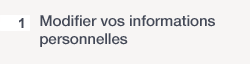 Modifier vos informations personnelles